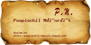 Pospischil Ménrót névjegykártya